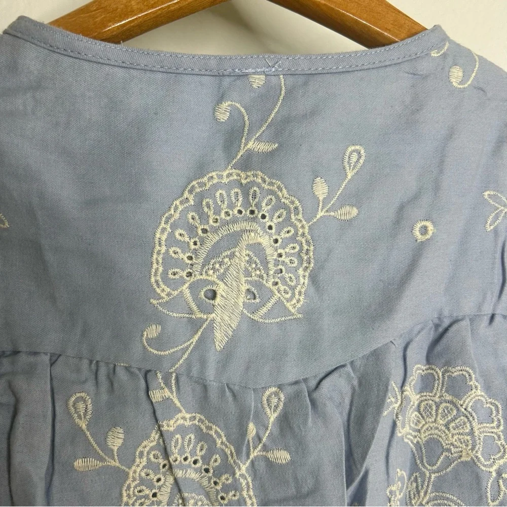 Spell & The Gypsy Casablanca Chambray Embriodered Romper Size Extra Small - Picture 10 of 14